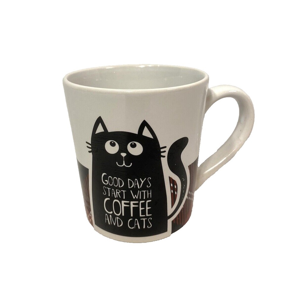 new GOOD DAYS COFFEE & CATS coffee mug cup